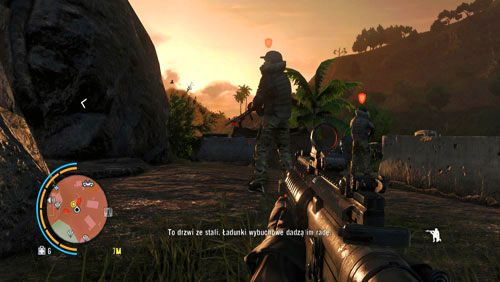 Trzymaj się zachodniego obrzeża strefy zamkniętej, by dojść do celu - Wszyscy; Maluj na czarno | Misje główne w Far Cry 3 - Far Cry 3 - poradnik do gry