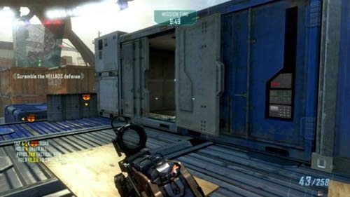 Błyskawicznie, zaraz po rozpoczęciu misji w (5), czym prędzej biegnij do (6) (wyjdź z parkingu prawym lub lewym wyjściem, nie ma to znaczenia) - 01 - Shipwreck | Strike Force - Opis przejścia | Call of Duty Black Ops II - Call of Duty: Black Ops II - poradnik do gry