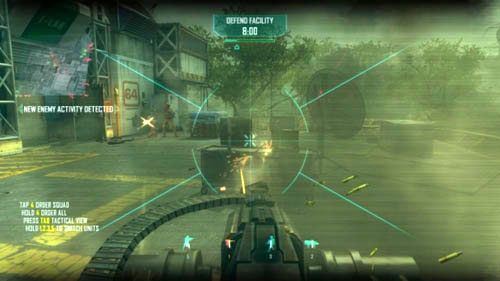 Zadaniem wieżyczki w (7) będzie strzelanie do przeciwników, którzy pojawią się w (11) i (12) (pierwszy obrazek powyżej) - 03 - FOB Spectre | Strike Force - Opis przejścia | Call of Duty Black Ops II - Call of Duty: Black Ops II - poradnik do gry