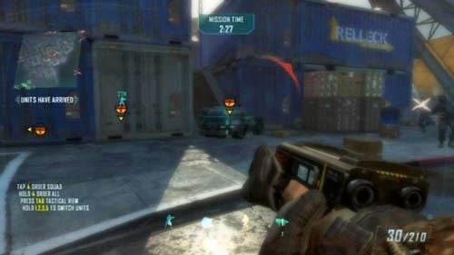 Kiedy go zniszczysz, drugi pojawi się niedaleko miejsca, w którym rozpocząłeś misję (obrazek powyżej) - 01 - Shipwreck | Strike Force - Wyzwania | Call of Duty Black Ops II - Call of Duty: Black Ops II - poradnik do gry