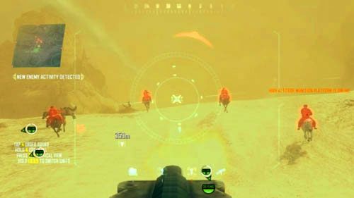 Kolejne fale napotkasz tuż przed wjazdem do miejsca niedaleko składu z bronią, kiedy będziesz wjeżdżał pod górę (obrazek powyżej) - 02 - I.E.D. | Strike Force - Wyzwania | Call of Duty Black Ops II - Call of Duty: Black Ops II - poradnik do gry