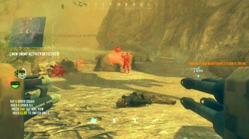 Po dostaniu się do składu z bronią na skały po prawej wbiegnie bardzo dużo wrogów - 02 - I.E.D. | Strike Force - Wyzwania | Call of Duty Black Ops II - Call of Duty: Black Ops II - poradnik do gry