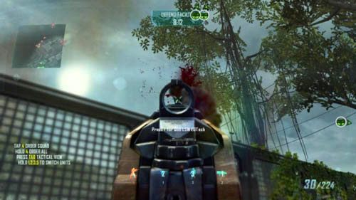 Nieco trudniejsze wyzwanie, bo tu już trzeba znacznie więcej celności - 03 - FOB Spectre | Strike Force - Wyzwania | Call of Duty Black Ops II - Call of Duty: Black Ops II - poradnik do gry