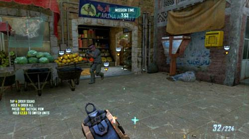 Od razu po rozpoczęciu misji wydaj rozkaz wszystkim ludziom, aby trzymali się miejsca startu - 05 - Second Chance | Strike Force - Wyzwania | Call of Duty Black Ops II - Call of Duty: Black Ops II - poradnik do gry