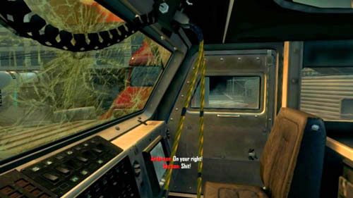 Jeśli Harper przeżył, to wsiądzie z tobą do ciężarówki i chwilę porozmawia o planie Menendeza (pierwszy obrazek powyżej) - 10 - Cordis Die | Decyzje, konsekwencje, zakończenia | Call of Duty Black Ops II - Call of Duty: Black Ops II - poradnik do gry