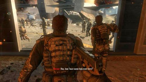 Jeśli Harper żyje, a ty oszczędziłeś Menendeza, wyprowadzisz tego ostatniego na zewnątrz - 11 - Judgment Day | Decyzje, konsekwencje, zakończenia - Call of Duty: Black Ops II - poradnik do gry