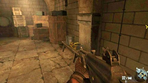 Po przerzedzeniu sporego pomieszczenia po prawej nie idź tam jeszcze, ale wejdź do pokoju dokładnie naprzeciwko niego - 04 - Time and Fate | Misje - Opis przejścia | Call of Duty Black Ops II - Call of Duty: Black Ops II - poradnik do gry