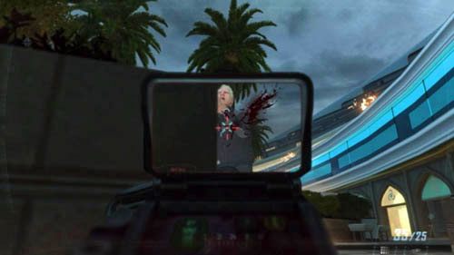 Nie biegnij do przeciwników, tylko połóż się za donicą i po prostu na nich czekaj - 06 - Karma | Misje - Opis przejścia | Call of Duty Black Ops II - Call of Duty: Black Ops II - poradnik do gry