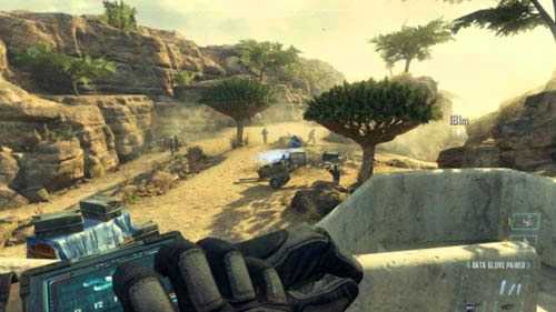 Wejdź po schodach i zeskanuj wnętrze, aby nikt cię nie zaskoczył - 08 - Achilles Veil | Misje - Opis przejścia | Call of Duty Black Ops II - Call of Duty: Black Ops II - poradnik do gry