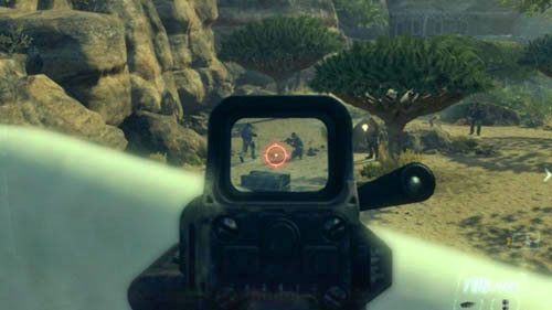 Następnie przykucnij przy murze i spójrz na dół - 08 - Achilles Veil | Misje - Opis przejścia | Call of Duty Black Ops II - Call of Duty: Black Ops II - poradnik do gry