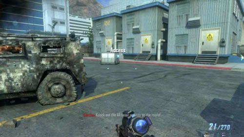 Następnie spójrz w lewo, na parking - 11 - Judgment Day | Misje - Opis przejścia | Call of Duty Black Ops II - Call of Duty: Black Ops II - poradnik do gry