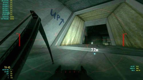 Tu przez kilka sekund będziesz musiał opanować chodzenie po skosie w lewo lub w prawo, aby ominąć przeszkody - 06 - Karma | Misje - Wyzwania | Call of Duty Black Ops II - Call of Duty: Black Ops II - poradnik do gry