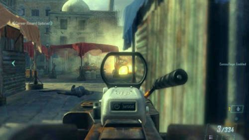 Na dziedzińcu stoi jeszcze jeden samochód, którego z tej pozycji nie trafisz - 08 - Achilles Veil | Misje - Wyzwania | Call of Duty Black Ops II - Call of Duty: Black Ops II - poradnik do gry