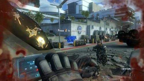 Teraz po prostu musisz odnaleźć CLAW-a i oznaczyć go jako cel - 11 - Judgment Day | Misje - Wyzwania | Call of Duty Black Ops II - Call of Duty: Black Ops II - poradnik do gry