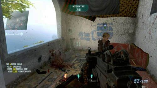 W mieszkaniu (7) może być dwóch przeciwników, jeden może ostrzelać wejście, przez które się tu dostałeś - 05 - Second Chance | Strike Force - Opis przejścia | Call of Duty Black Ops II - Call of Duty: Black Ops II - poradnik do gry