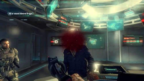 Admiral Briggs died before he could re-activate USS Obamas defenses (Admirał Briggs zginął, zanim zdążył ponownie uruchomić systemy obronne USS Obamy) - 09 - Odysseus | Decyzje, konsekwencje, zakończenia | Call of Duty Black Ops II - Call of Duty: Black Ops II - poradnik do gry