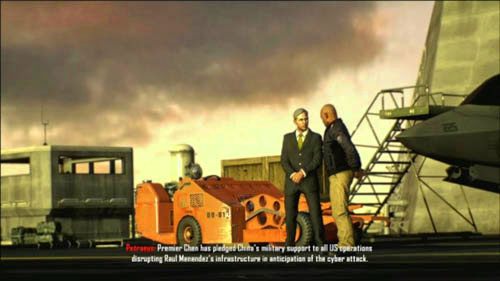 Jeśli pomyślnie ukończyłeś misje strike-force, admirał Briggs i sekretarz Petraeus będą rozmawiali o połączeniu sił Stanów Zjednoczonych i Chin - 09 - Odysseus | Decyzje, konsekwencje, zakończenia | Call of Duty Black Ops II - Call of Duty: Black Ops II - poradnik do gry