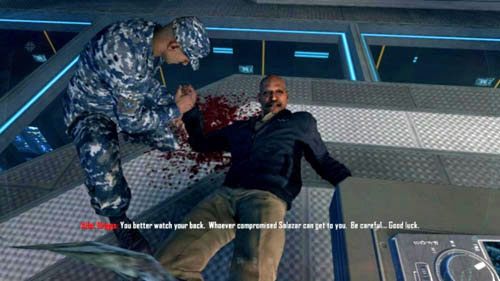 Następnie, jeśli admirał przeżył, powie Masonowi, by uważał na siebie - 09 - Odysseus | Decyzje, konsekwencje, zakończenia | Call of Duty Black Ops II - Call of Duty: Black Ops II - poradnik do gry