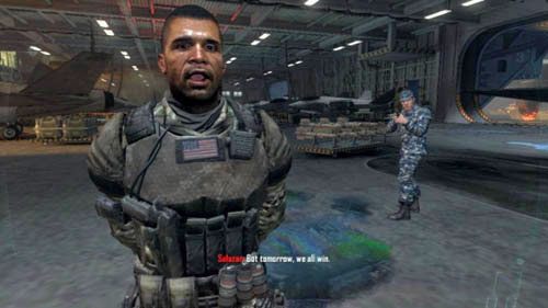 Kiedy dotrzesz do Salazara, ten powie ci, że dzisiejszy dzień jest trudnym dniem (obrazek powyżej), lecz jutro wygracie wszyscy - 09 - Odysseus | Decyzje, konsekwencje, zakończenia | Call of Duty Black Ops II - Call of Duty: Black Ops II - poradnik do gry