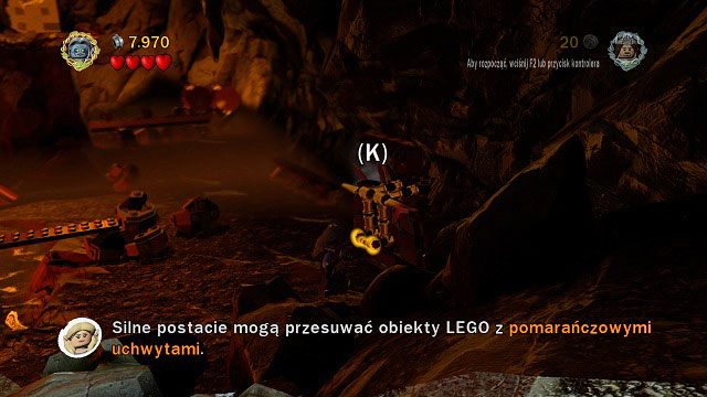 Po prawej stronie lokacji znajduje się pomarańczowa rękojeść - Prolog | Znajdźki | LEGO The Lord of the Rings - LEGO The Lord of the Rings: Władca Pierścieni - poradnik do gry