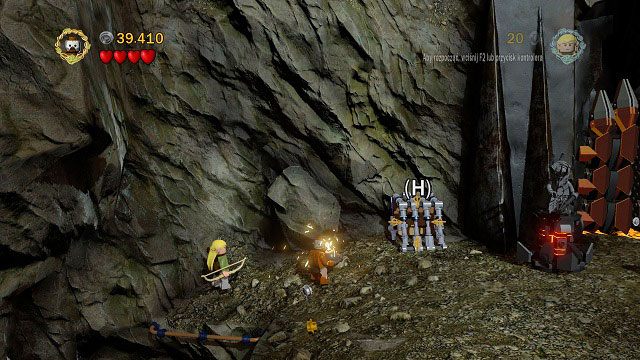 Korzystając z bomb Berserka niszczymy mithrilową klatkę a następnie przechodzimy niską postacią przez odblokowany ciasny tunel - Prolog | Znajdźki | LEGO The Lord of the Rings - LEGO The Lord of the Rings: Władca Pierścieni - poradnik do gry