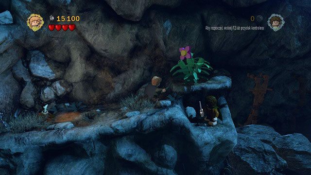 #2 - Po przekroczeniu rozpadliny za pomocą zasadzonej przez Sama roślinki - Wichrowy Czub | Znajdźki | LEGO The Lord of the Rings - LEGO The Lord of the Rings: Władca Pierścieni - poradnik do gry