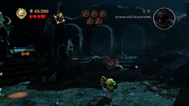 Podczas starcia Nazgulami musimy trafić z łuku w trzy tarcze znajdujące się w obrębie areny - Wichrowy Czub | Znajdźki | LEGO The Lord of the Rings - LEGO The Lord of the Rings: Władca Pierścieni - poradnik do gry