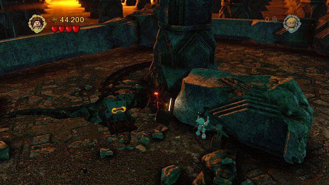 #3 - Podczas wędrówki w lewą stronę komnaty - Moria | Znajdźki | LEGO The Lord of the Rings - LEGO The Lord of the Rings: Władca Pierścieni - poradnik do gry