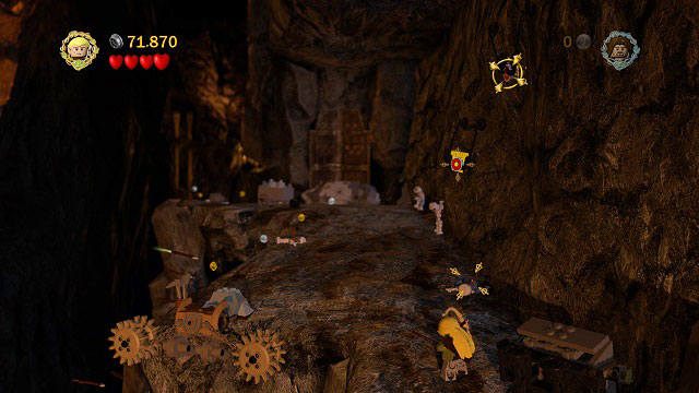 Tuż przed opuszczeniem korytarzy Morii, na ścianie po prawej stronie zobaczymy dwie tarcze - Moria | Znajdźki | LEGO The Lord of the Rings - LEGO The Lord of the Rings: Władca Pierścieni - poradnik do gry