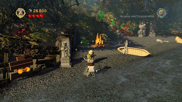 #5 - Po opuszczeniu obozu i zniszczeniu popękanego klocka przez Gimliego - Amon Hen (01 - 05) | Znajdźki | LEGO The Lord of the Rings - LEGO The Lord of the Rings: Władca Pierścieni - poradnik do gry