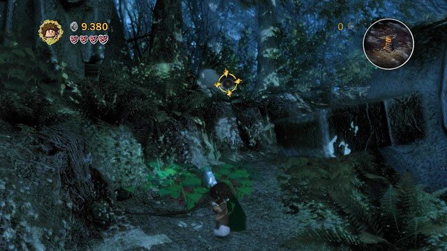 Kawałek za lokacją z katapultą, po zmyleniu Boromira - Amon Hen (01 - 05) | Znajdźki | LEGO The Lord of the Rings - LEGO The Lord of the Rings: Władca Pierścieni - poradnik do gry