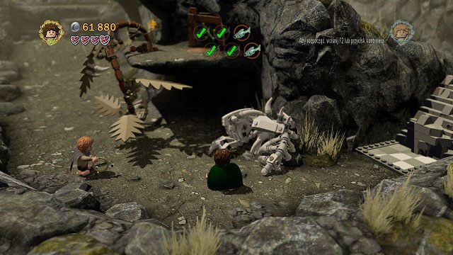 Potrzebujemy: lina - Obłaskawienie Golluma | Znajdźki | LEGO The Lord of the Rings - LEGO The Lord of the Rings: Władca Pierścieni - poradnik do gry