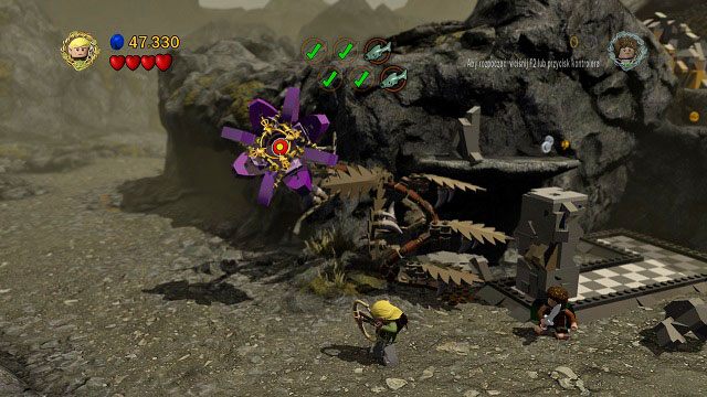 #2 - Podczas rozwiązywania zagadki w celu zdobycia ostatniej ryby - Obłaskawienie Golluma | Znajdźki | LEGO The Lord of the Rings - LEGO The Lord of the Rings: Władca Pierścieni - poradnik do gry