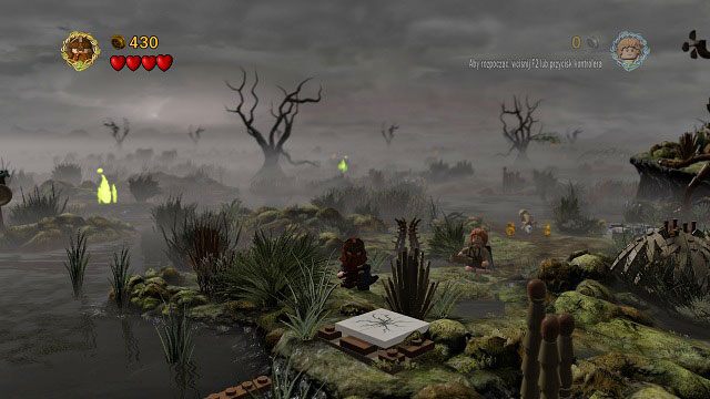 Na początku misji udajemy się w dół w kierunku kamery - Martwe Bagna | Znajdźki | LEGO The Lord of the Rings - LEGO The Lord of the Rings: Władca Pierścieni - poradnik do gry