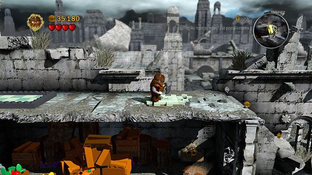 W miejscu, gdzie pokonaliśmy po raz pierwszy Nazgula znajduje się pęknięta płytka - Osgiliath | Znajdźki | LEGO The Lord of the Rings - LEGO The Lord of the Rings: Władca Pierścieni - poradnik do gry