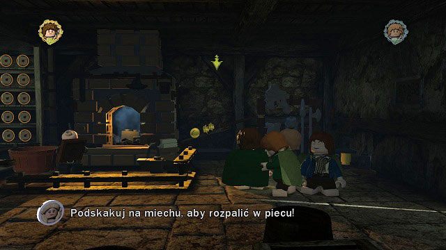 Aby wytworzyć przedmiot wystarczy podskoczyć kilka razy na miechu i pozwolić kowalowi wykonać swoja pracę - Bree (Śródziemie) | Opis przejścia - Akt I | LEGO The Lord of the Rings - LEGO The Lord of the Rings: Władca Pierścieni - poradnik do gry