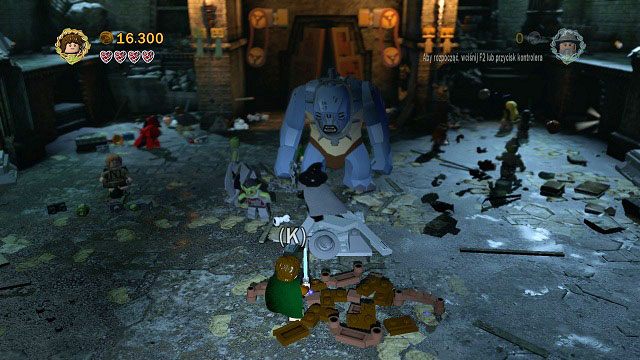 Naszym kolejnym przeciwnikiem jest troll - Moria | Opis przejścia - Akt I | LEGO The Lord of the Rings - LEGO The Lord of the Rings: Władca Pierścieni - poradnik do gry