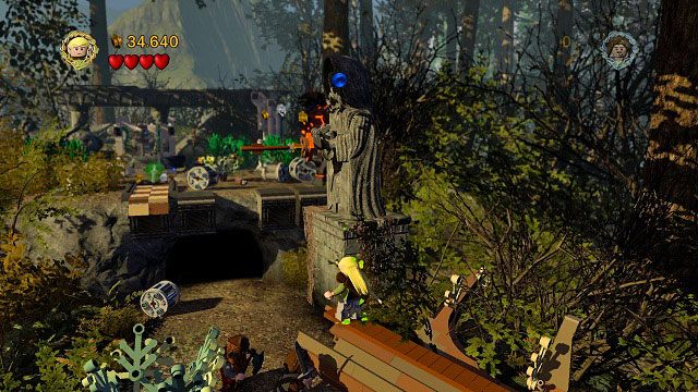 Ponownie będziemy musieli skorzystać z usług Gimliego i zniszczyć dwa pęknięte klocki - Amon Hen | Opis przejścia - Akt I | LEGO The Lord of the Rings - LEGO The Lord of the Rings: Władca Pierścieni - poradnik do gry