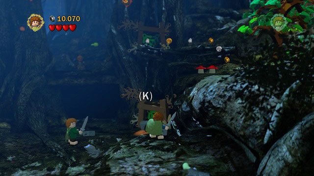 Po kilku pojedynkach z orkami dotrzemy do polany - Tropem Hobbitów | Opis przejścia - Akt II | LEGO The Lord of the Rings - LEGO The Lord of the Rings: Władca Pierścieni - poradnik do gry