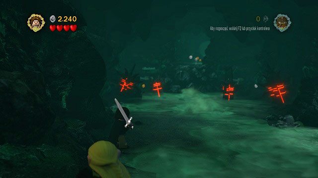 W dalszej części korytarza napotkamy gejzery mgły - Ścieżki Umarłych | Opis przejścia - Akt III | LEGO The Lord of the Rings - LEGO The Lord of the Rings: Władca Pierścieni - poradnik do gry