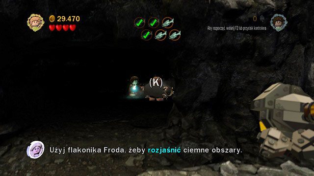 Czwarta ryba znajduje się w ciemnej jaskini - Obłaskawienie Golluma | Opis przejścia - Akt II | LEGO The Lord of the Rings - LEGO The Lord of the Rings: Władca Pierścieni - poradnik do gry