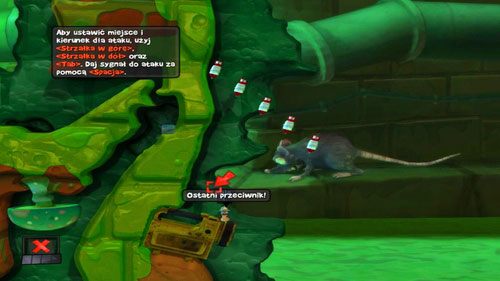 Ostatni przeciwnik znajduje się na wschodnim krańcu mapy - Broń | Kanał ściekowy (Kampania) | Worms Revolution - Worms: Revolution - poradnik do gry