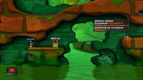 W kolejnej skrzynce znajduje się Teleport - Sprzęt | Kanał ściekowy (Kampania) | Worms Revolution - Worms: Revolution - poradnik do gry
