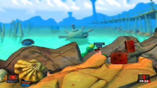 Na wstępie warto pamiętać, by mieć w drużynie Zwiadowcę - Plażowi bandyci | Plaża (Kampania) | Worms Revolution - Worms: Revolution - poradnik do gry