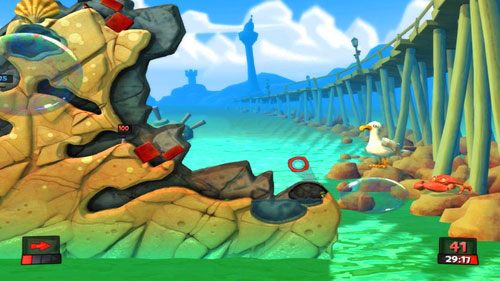 Dobrze jest zadbać o to by robal, który jest drugi w kolejności, był zwiadowcą - Ahoj, nadchodzi ból! | Plaża (Kampania) | Worms Revolution - Worms: Revolution - poradnik do gry