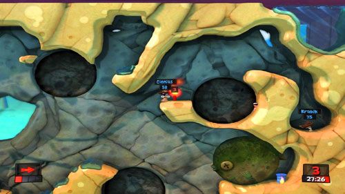 Następnie udajemy się w prawy górny róg mapy - Bijatyka na plaży | Plaża (Kampania) | Worms Revolution - Worms: Revolution - poradnik do gry