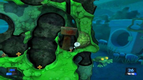 Pamiętajmy również o posiadanym UFO - Mnie nie pokonasz! | Strach (Kampania) | Worms Revolution - Worms: Revolution - poradnik do gry