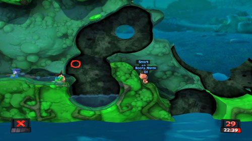 W wyniku serii eksplozji, nieprzyjaciele wylądują blisko siebie - Kwiatki od spodu | Strach (Kampania) | Worms Revolution - Worms: Revolution - poradnik do gry