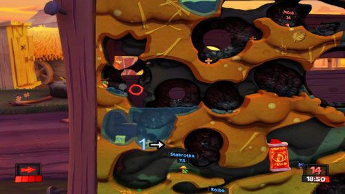 Do tej pory najprawdopodobniej nasze robale stracą sporo punktów życia - Spokój mi tu! | Podwórko (Kampania) | Worms Revolution - Worms: Revolution - poradnik do gry