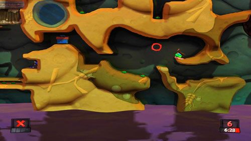 Następnie ruszamy po kolejną skrzynkę, w której znajdziemy Pistolet na wodę - Boss - Stary Boggy B | Podwórko (Kampania) | Worms Revolution - Worms: Revolution - poradnik do gry